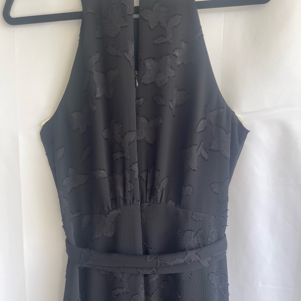CeCe Black Asymmetrical Floral Tie-Waist Dress - Picture 6 of 6